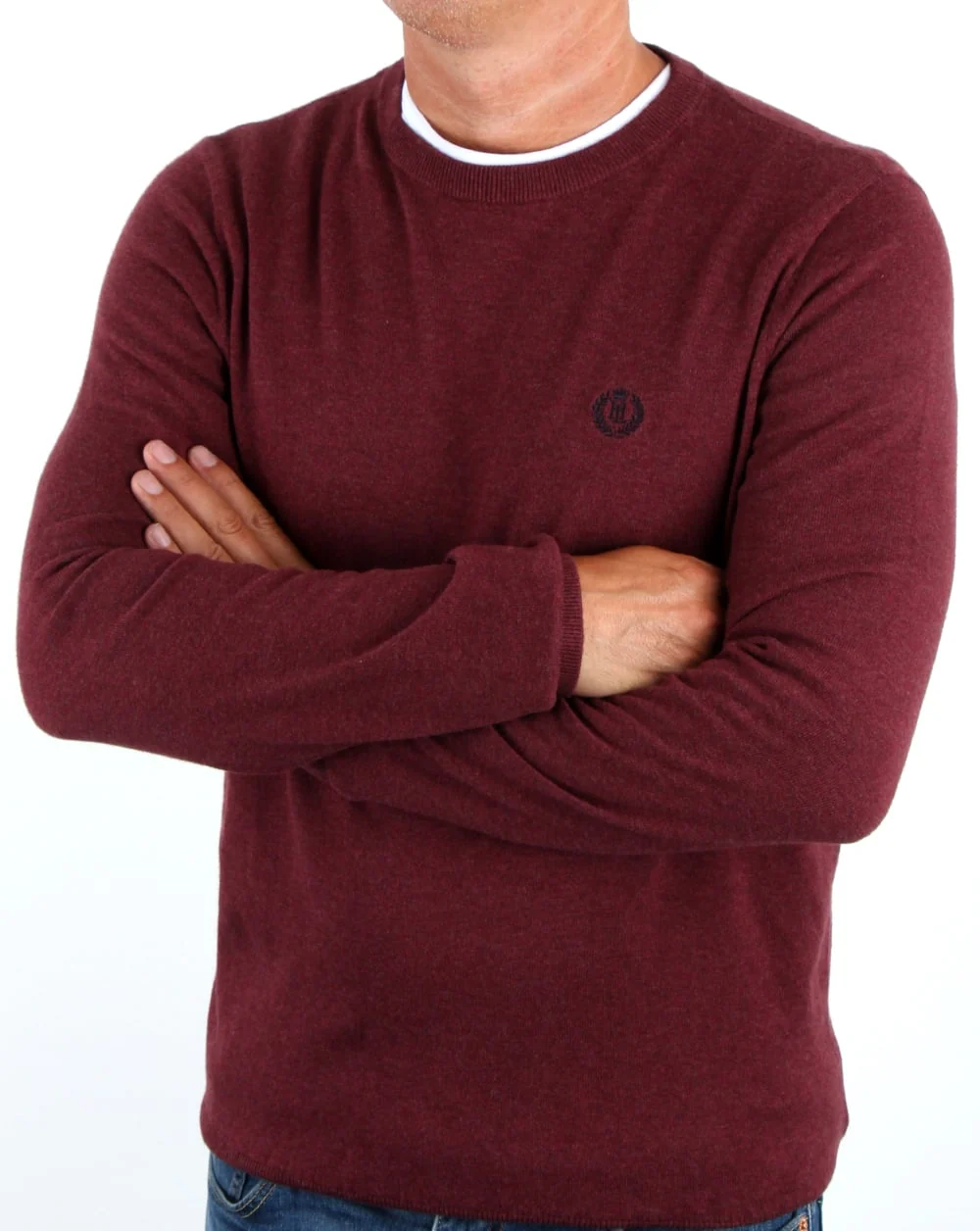 Henri Lloyd Morgan Crew Neck Knit Burgundy - Image 3