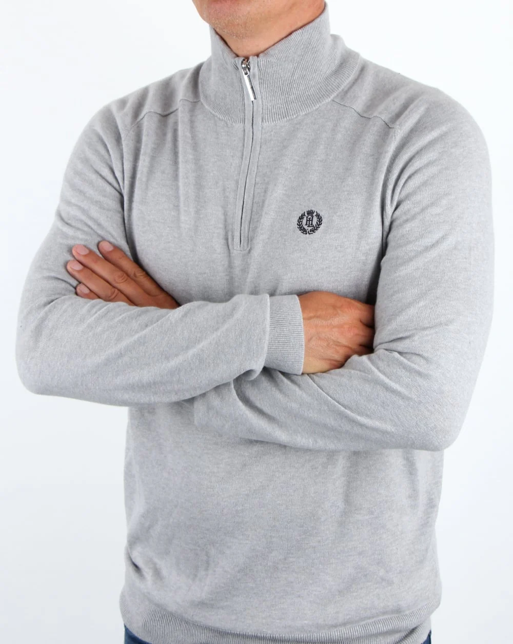 Henri Lloyd Morgan Half Zip Knit Graphite Marl - Image 4