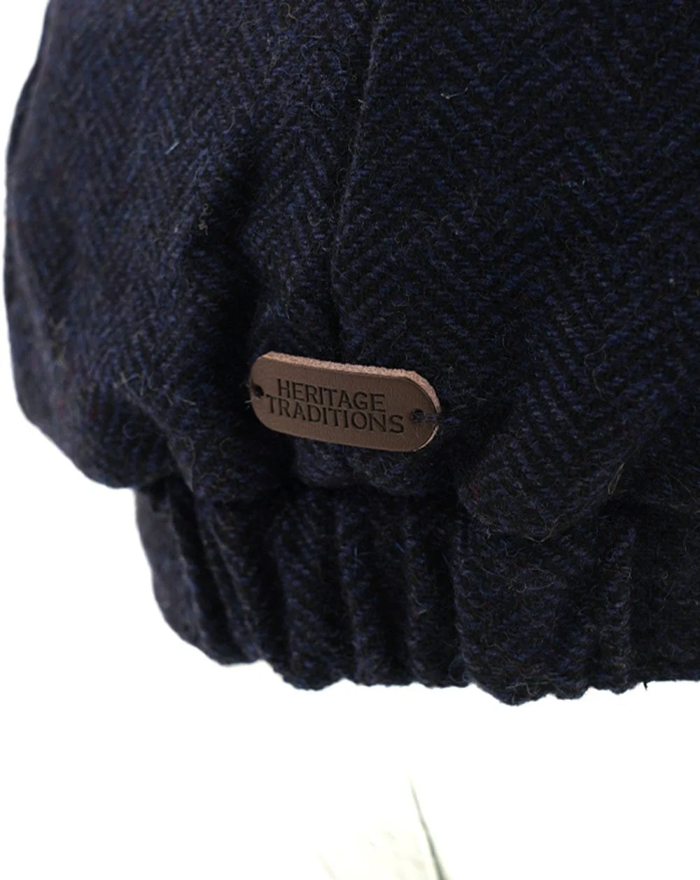 Heritage Traditions Carlyle Tweed Herringbone Newsboy Cap Navy - Image 2