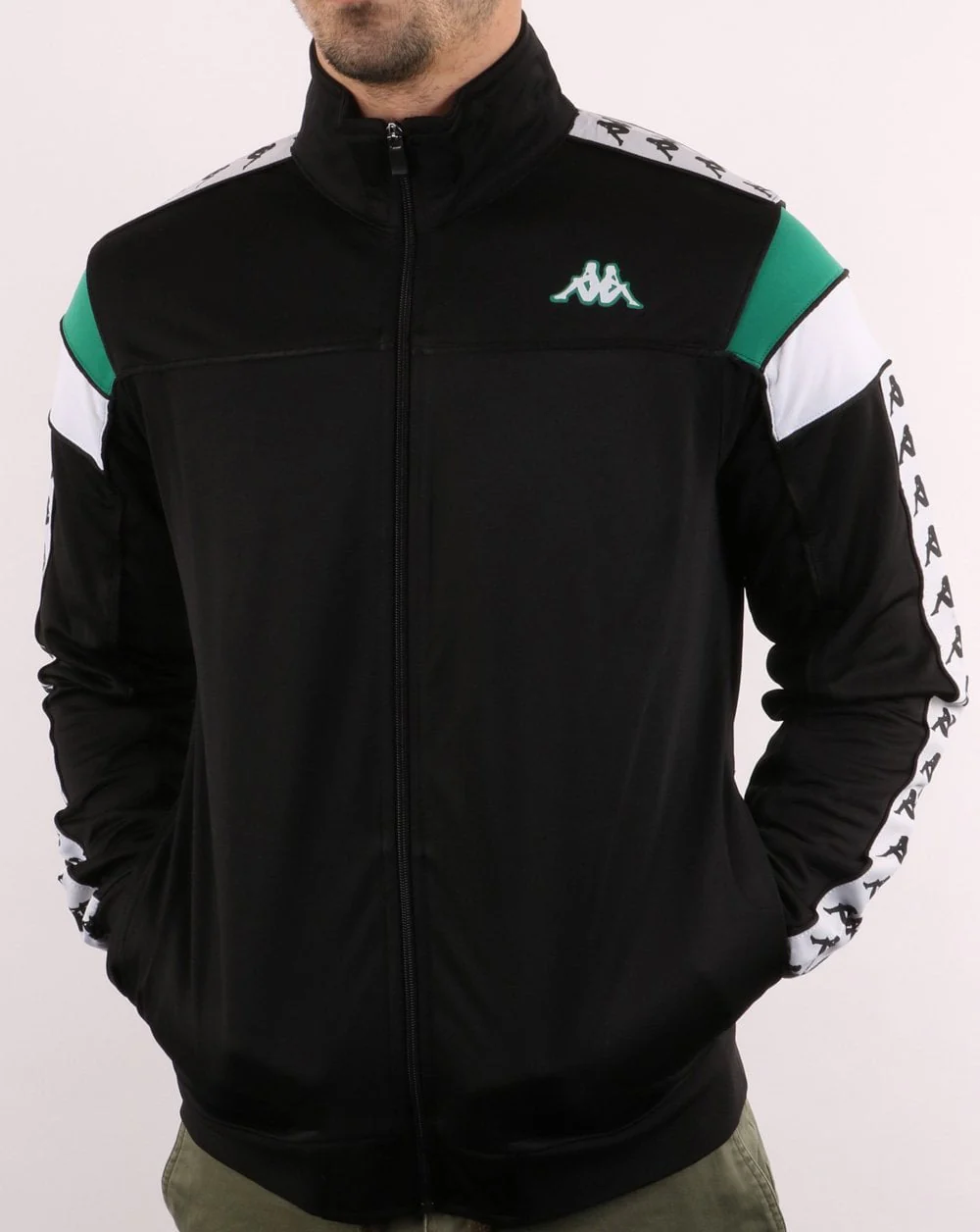 Kappa Merez Slim 222 Banda Jacket Black/green - Image 3
