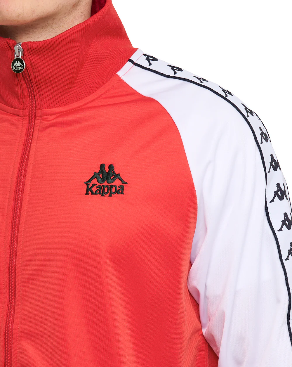 Kappa Uriah Track Top Red/White - Image 2