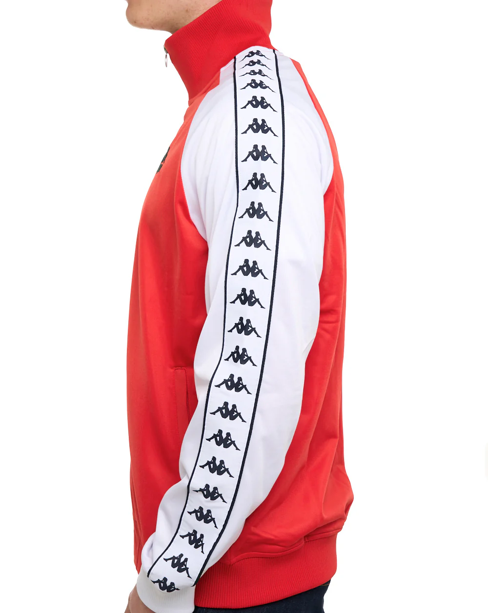 Kappa Uriah Track Top Red/White - Image 3