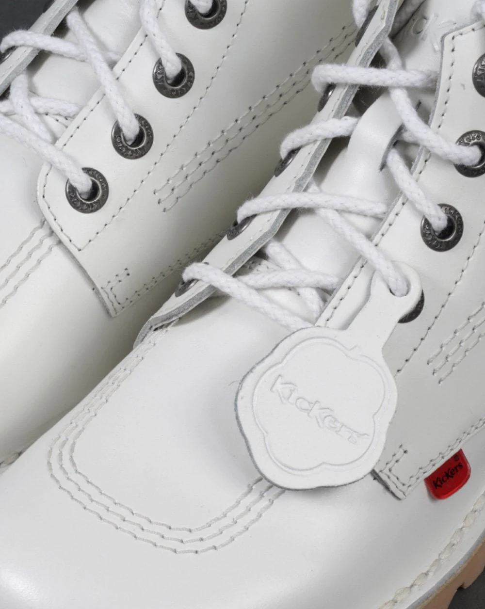 Kickers Kick Hi Leather Boot White - Image 2