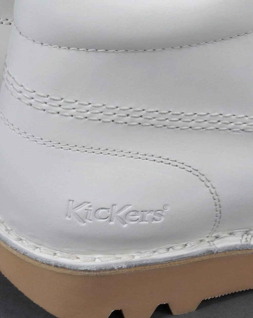 Kickers Kick Hi Leather Boot White - Image 3