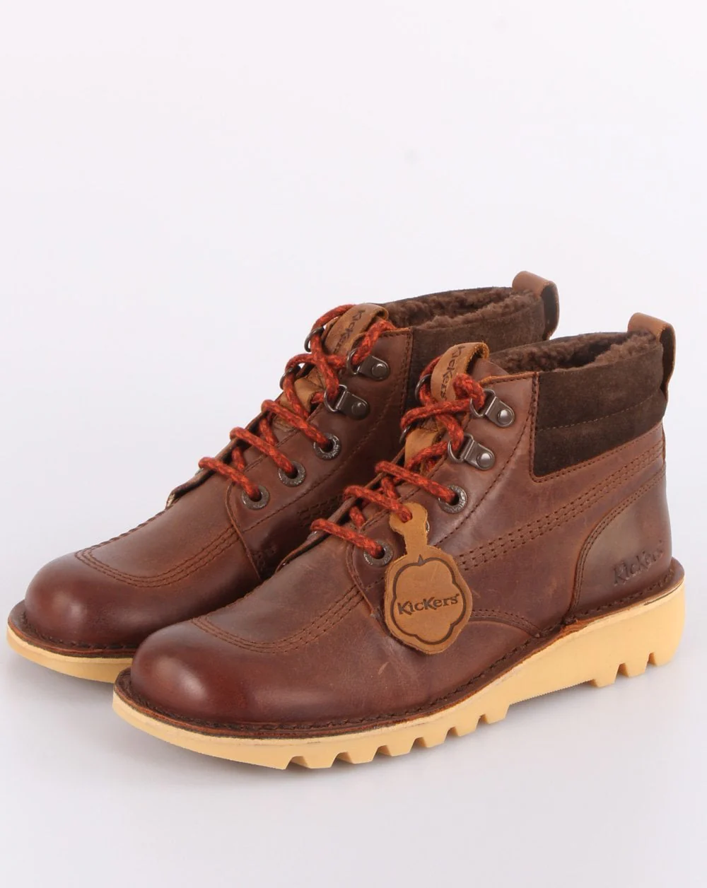 Kickers Kick Hi Winter Leather Boot Brown - Image 2