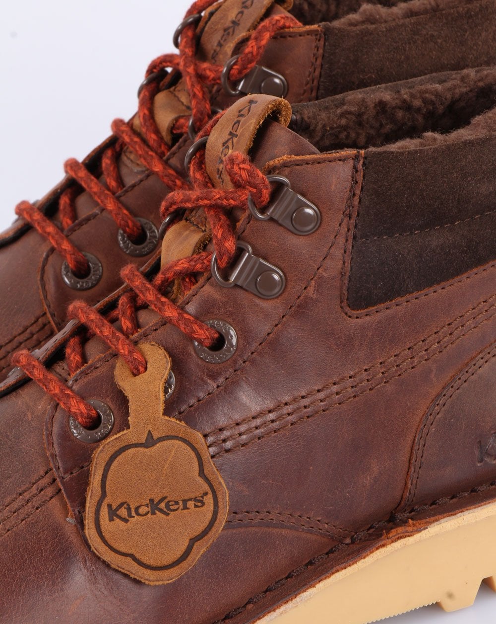 Kickers Kick Hi Winter Leather Boot Brown - Image 3