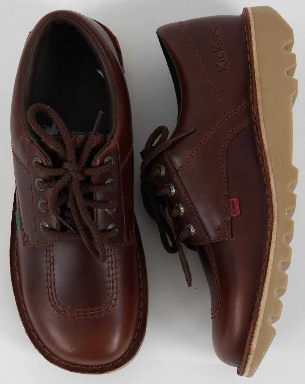 Kickers Kick Lo Dark Brown Leather - Image 3