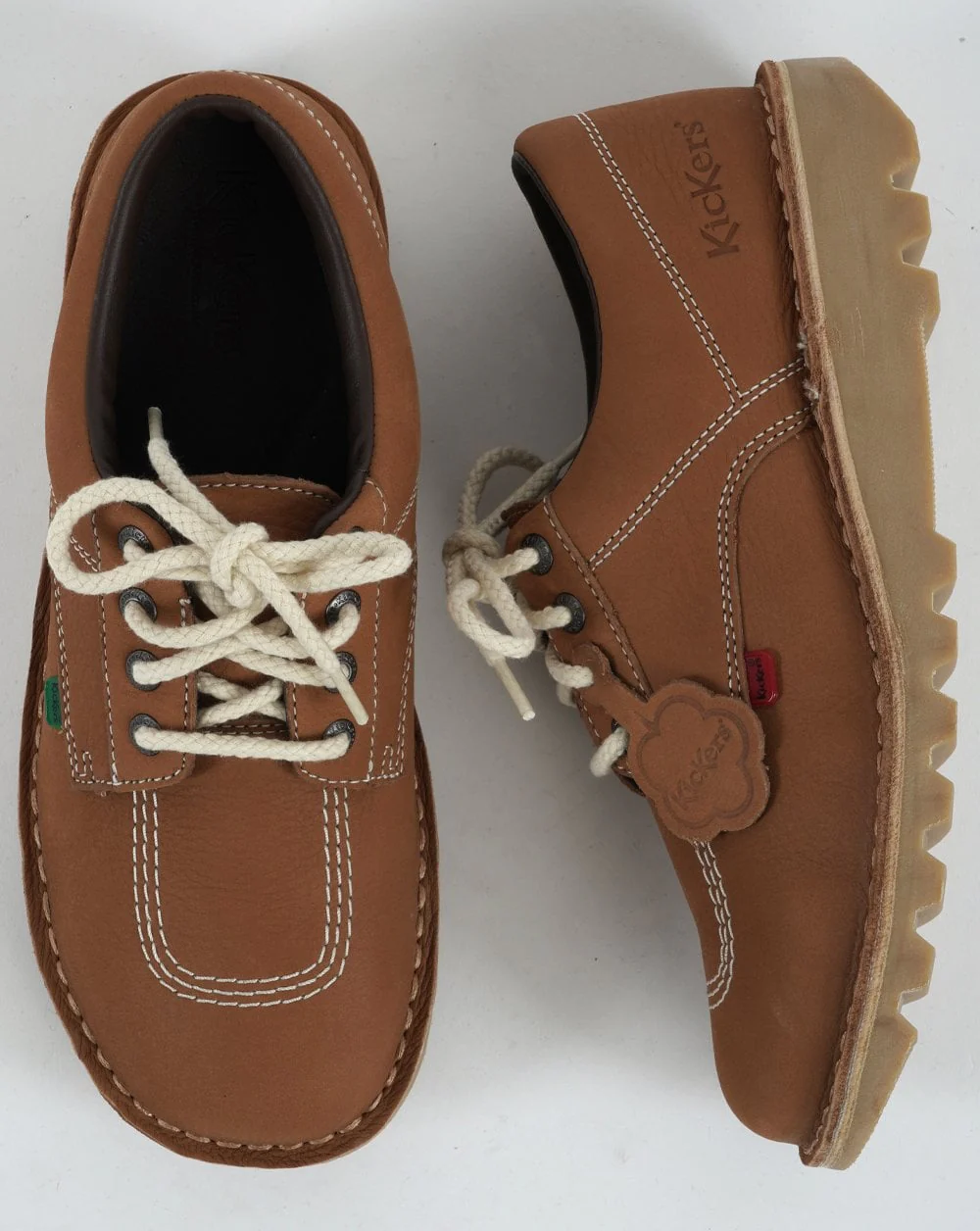 Kickers Kick Lo Leather Tan - Image 3