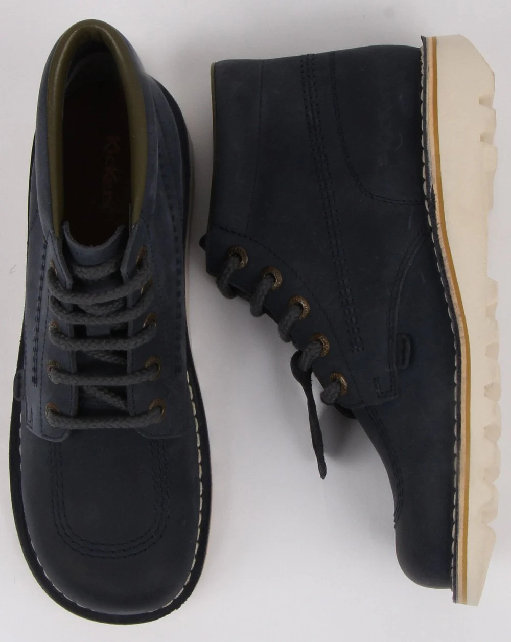 Kickers Suede Hi Boots Navy - Image 3