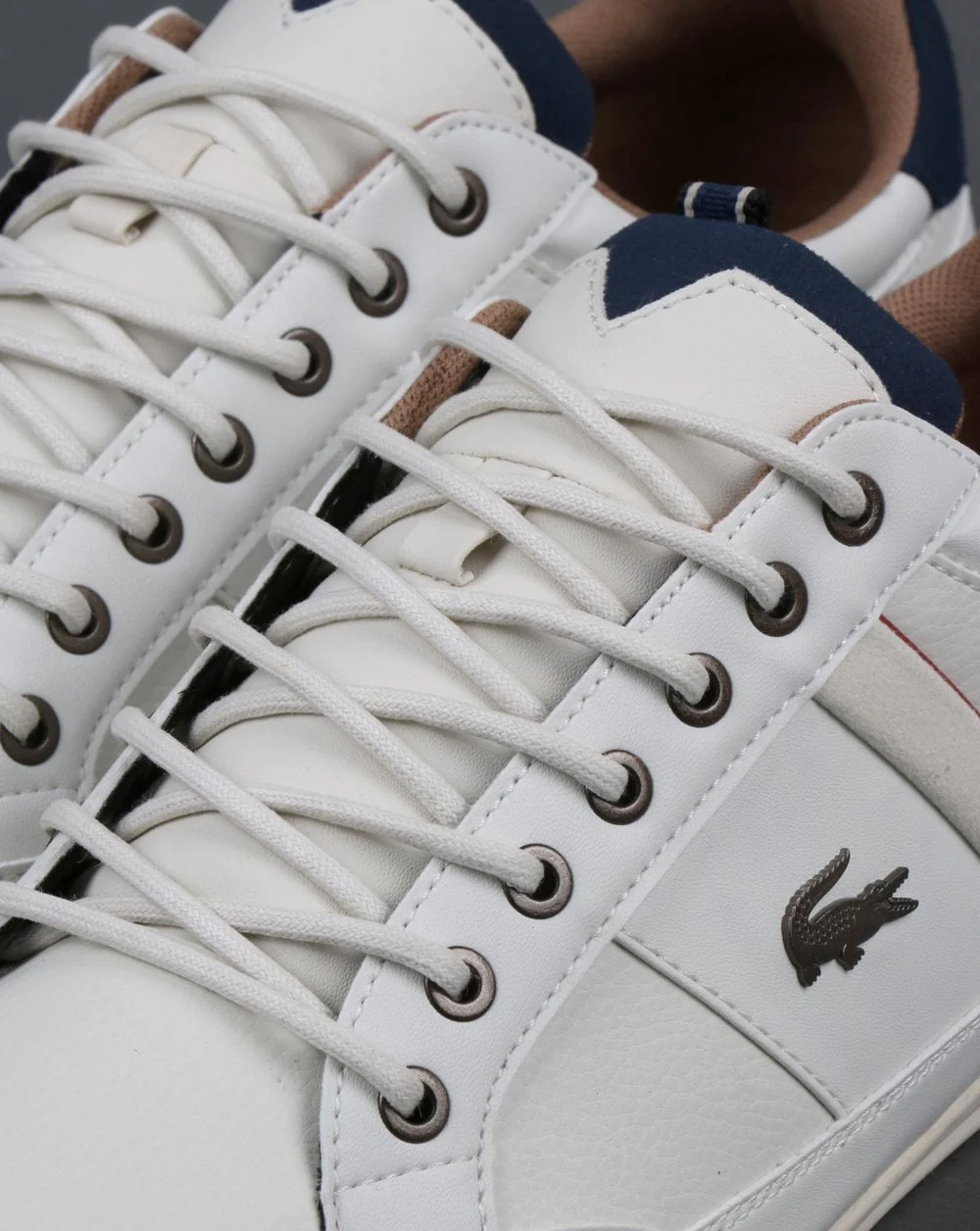 Lacoste Chaymon Trainers Off White/Navy - Image 4