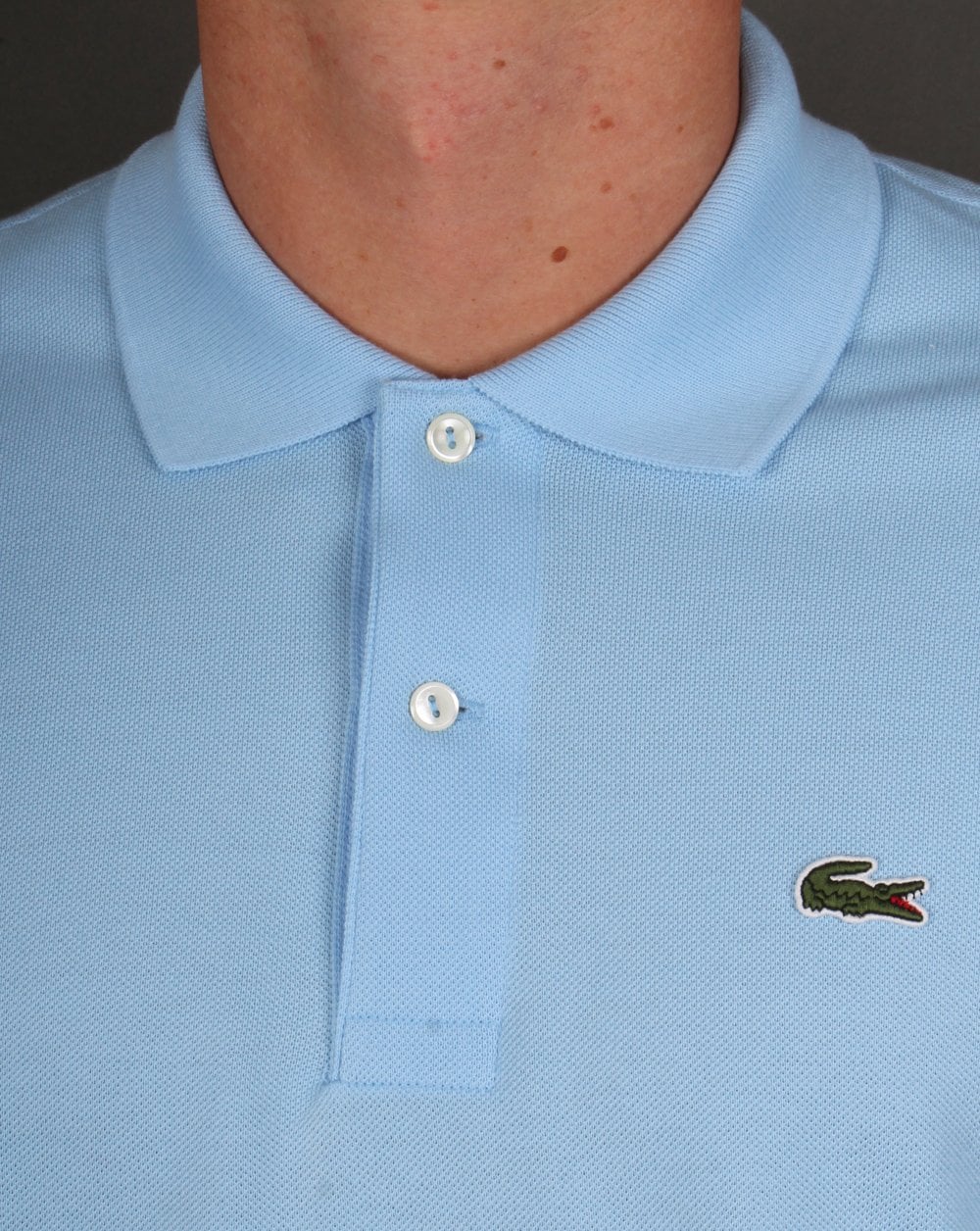 Lacoste Classic Polo Shirt Sky Blue - Image 2