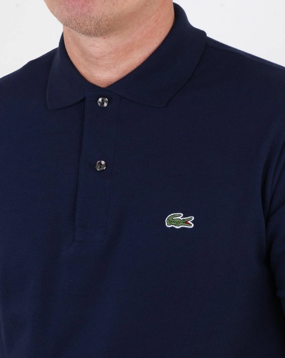 Lacoste Classic Two Button Polo Shirt Navy - Image 2