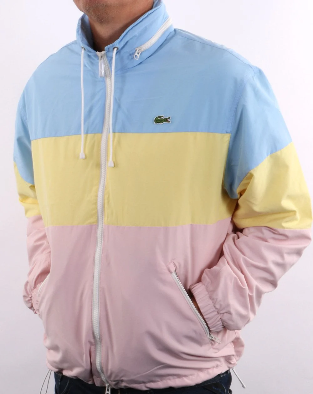 Lacoste Colour Block Jacket Sky Blue/Yellow/Pink - Image 3