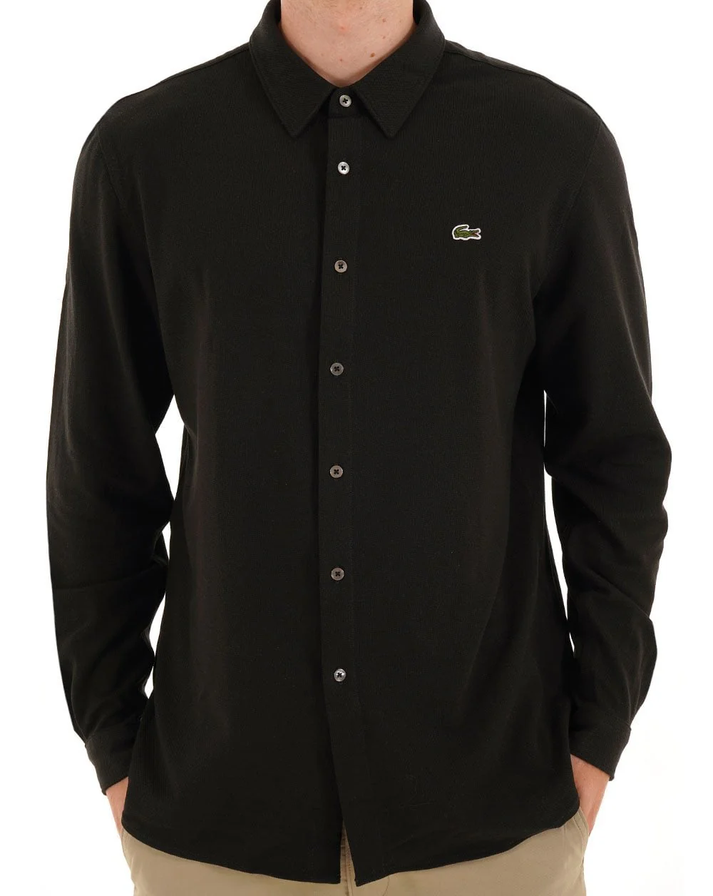 Lacoste Cotton Pique Shirt Black