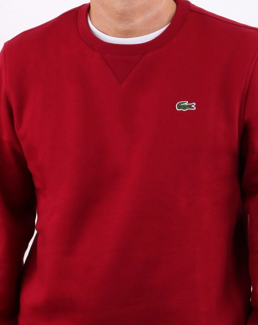 Lacoste Crew Neck Sweatshirt Bordeaux - Image 3