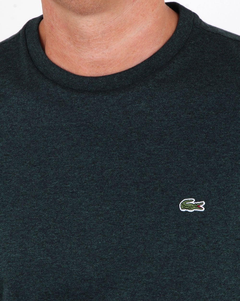 Lacoste Crew Neck T-shirt Dark Green Marl - Image 2