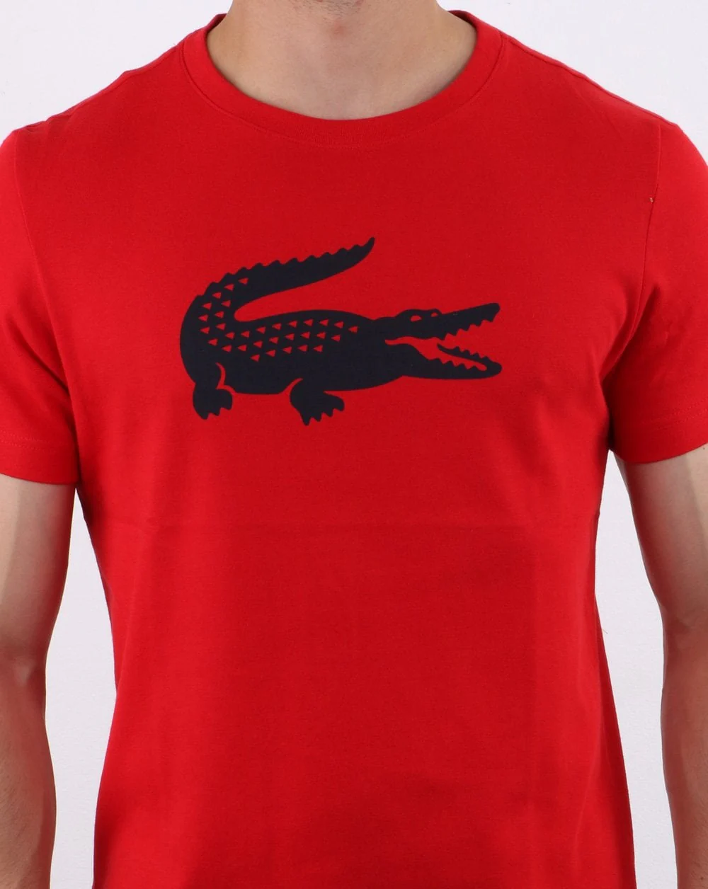 Lacoste Croc Print T Shirt Red/navy - Image 2