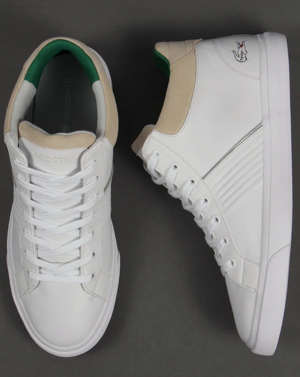 Lacoste Fairlead Mid Trainers White - Image 2
