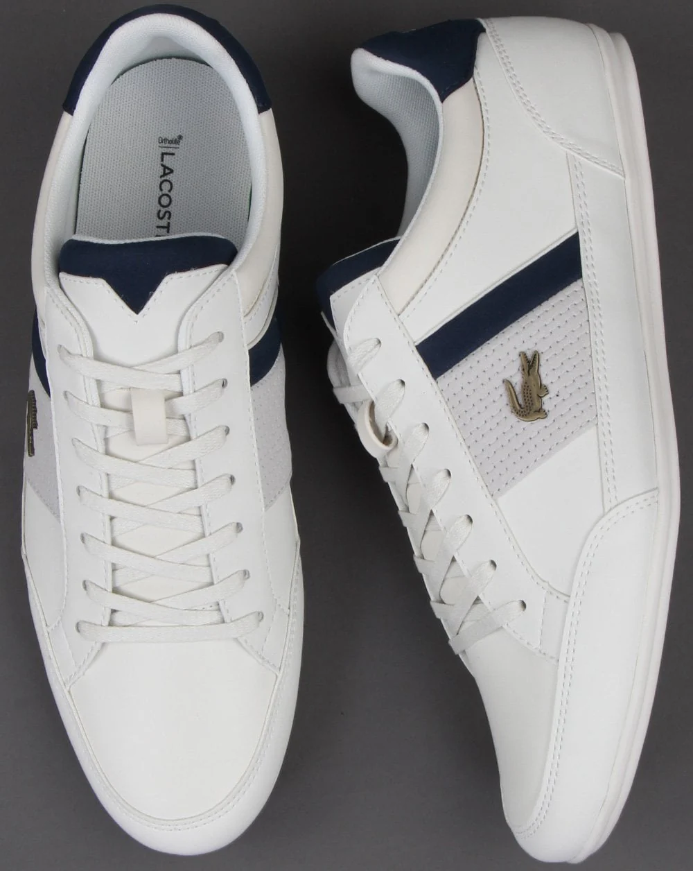 Lacoste Footwear Chaymon Trainer White/Navy - Image 2