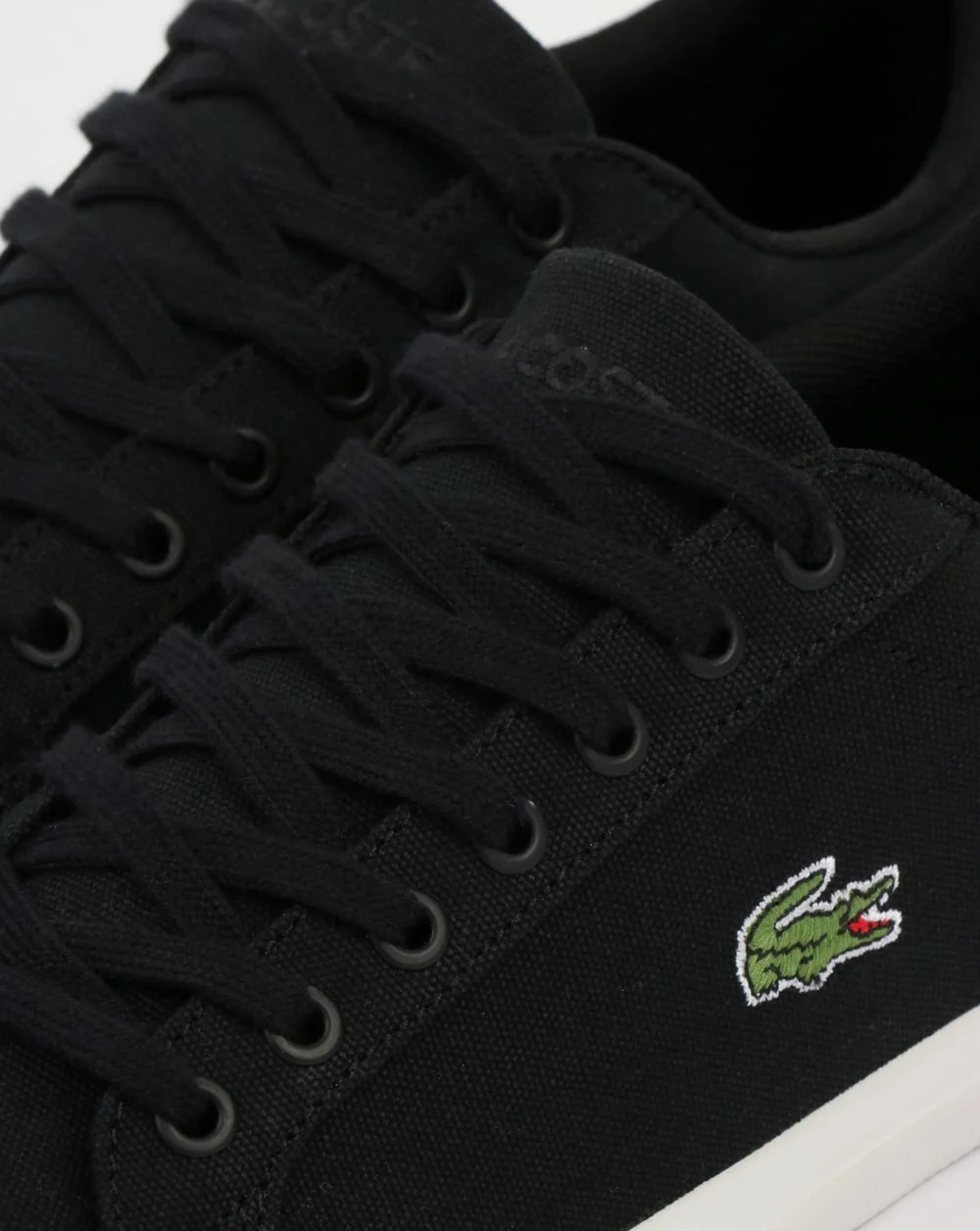 Lacoste Footwear Lerond Canvas Trainers Black - Image 4