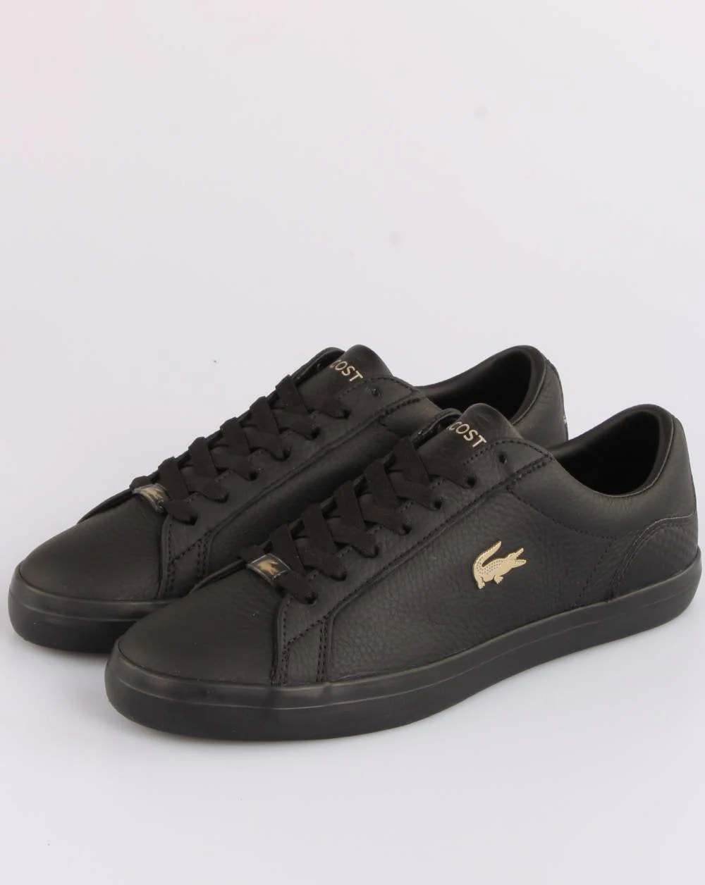 Lacoste Footwear Lerond Leather Trainer Black - Image 4