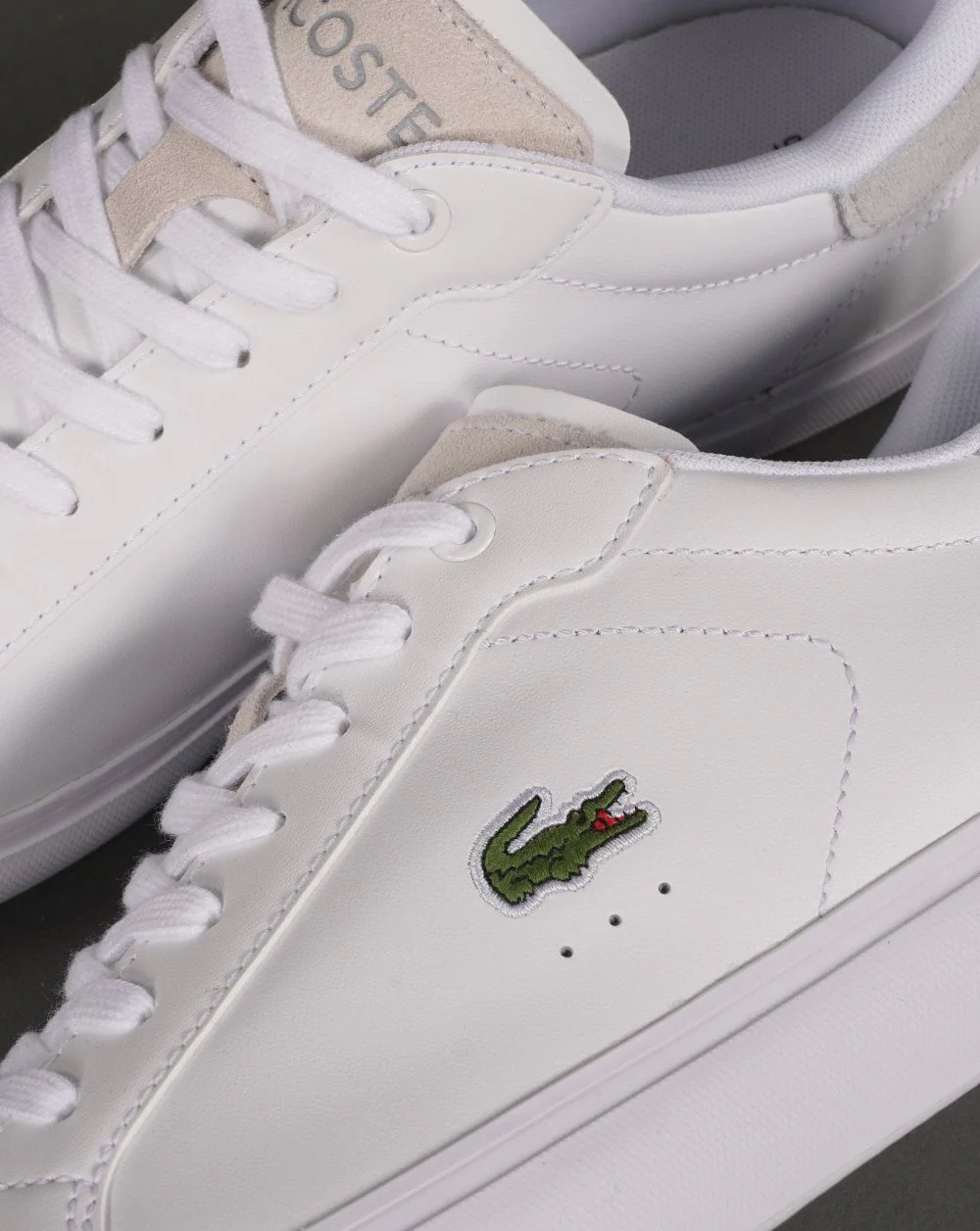 Lacoste Footwear Powercourt 124 SMA Trainer White/Light Grey - Image 3