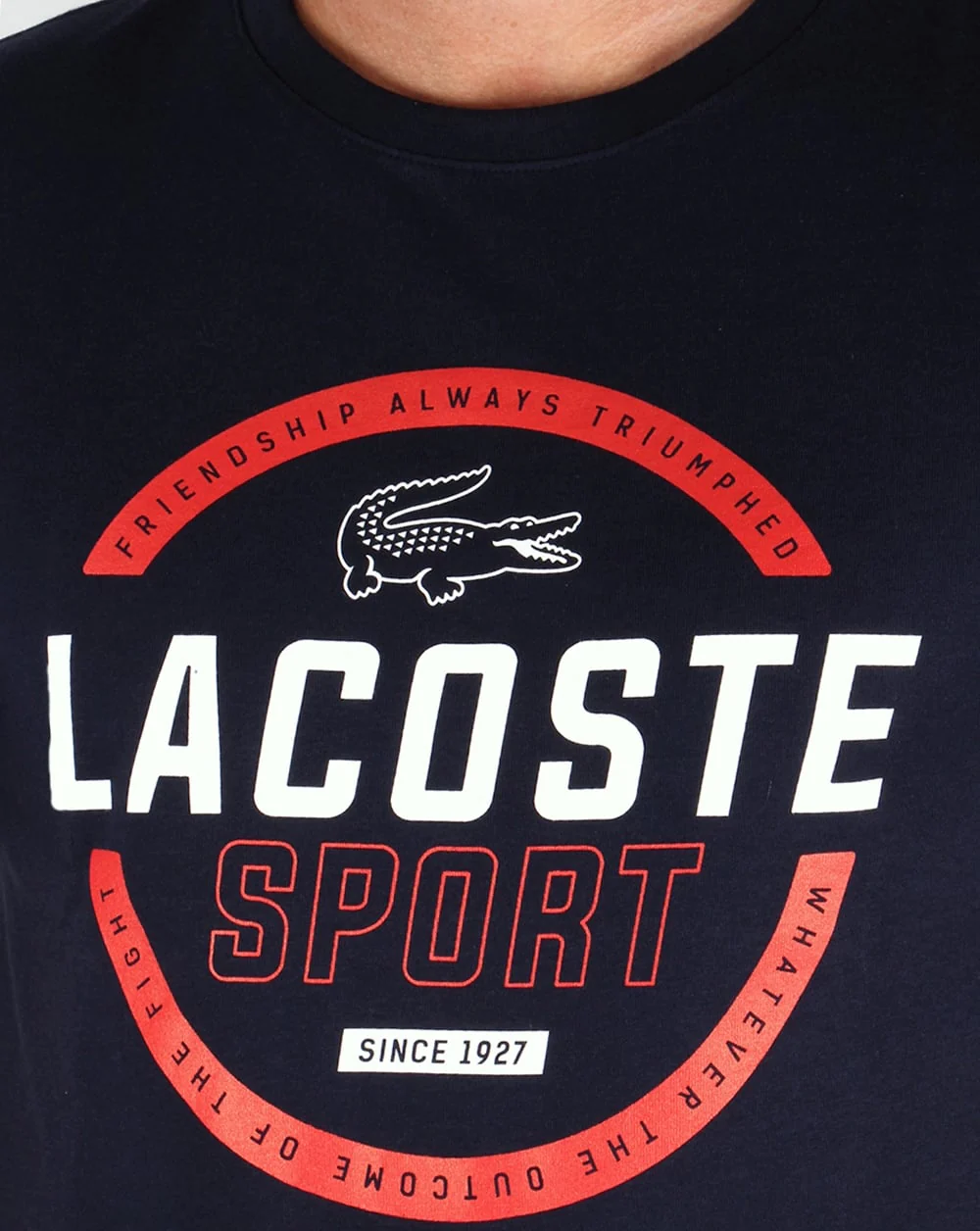 Lacoste Friendship Logo T-shirt Navy - Image 2