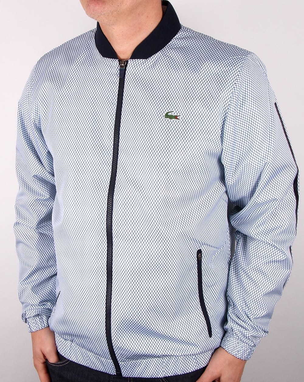 Lacoste Full Tracksuit White/navy/red - Image 2