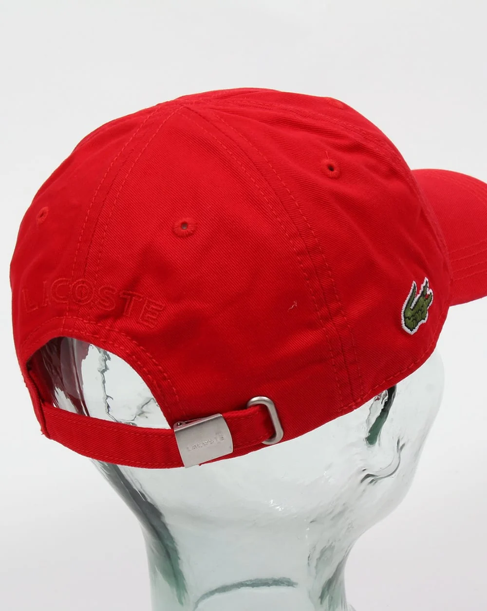 Lacoste Gabardine Baseball Cap Red - Image 2