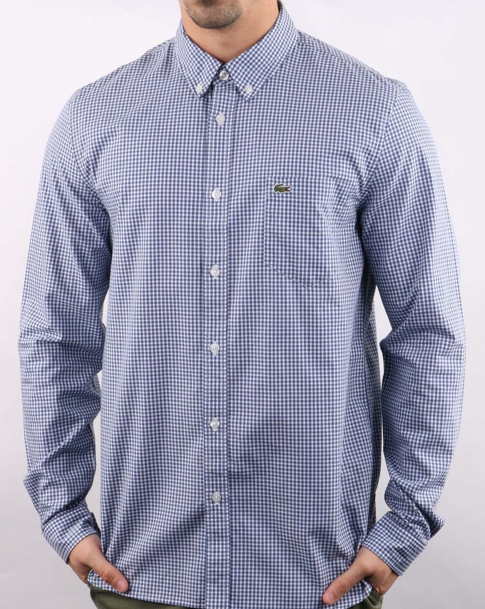 Lacoste Gingham Shirt Blue/White - Image 2