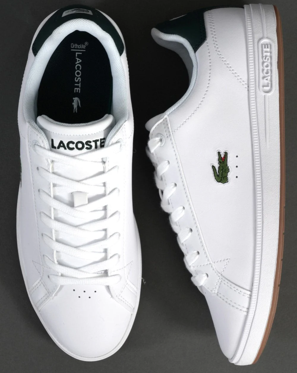 Lacoste Graduate Pro Leather Trainer White/Dark Green