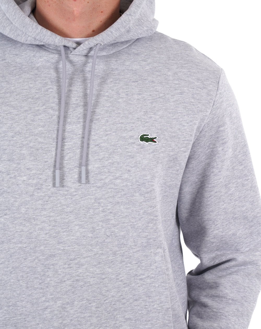Lacoste Hooded Sweatshirt Silver Chine - Image 2