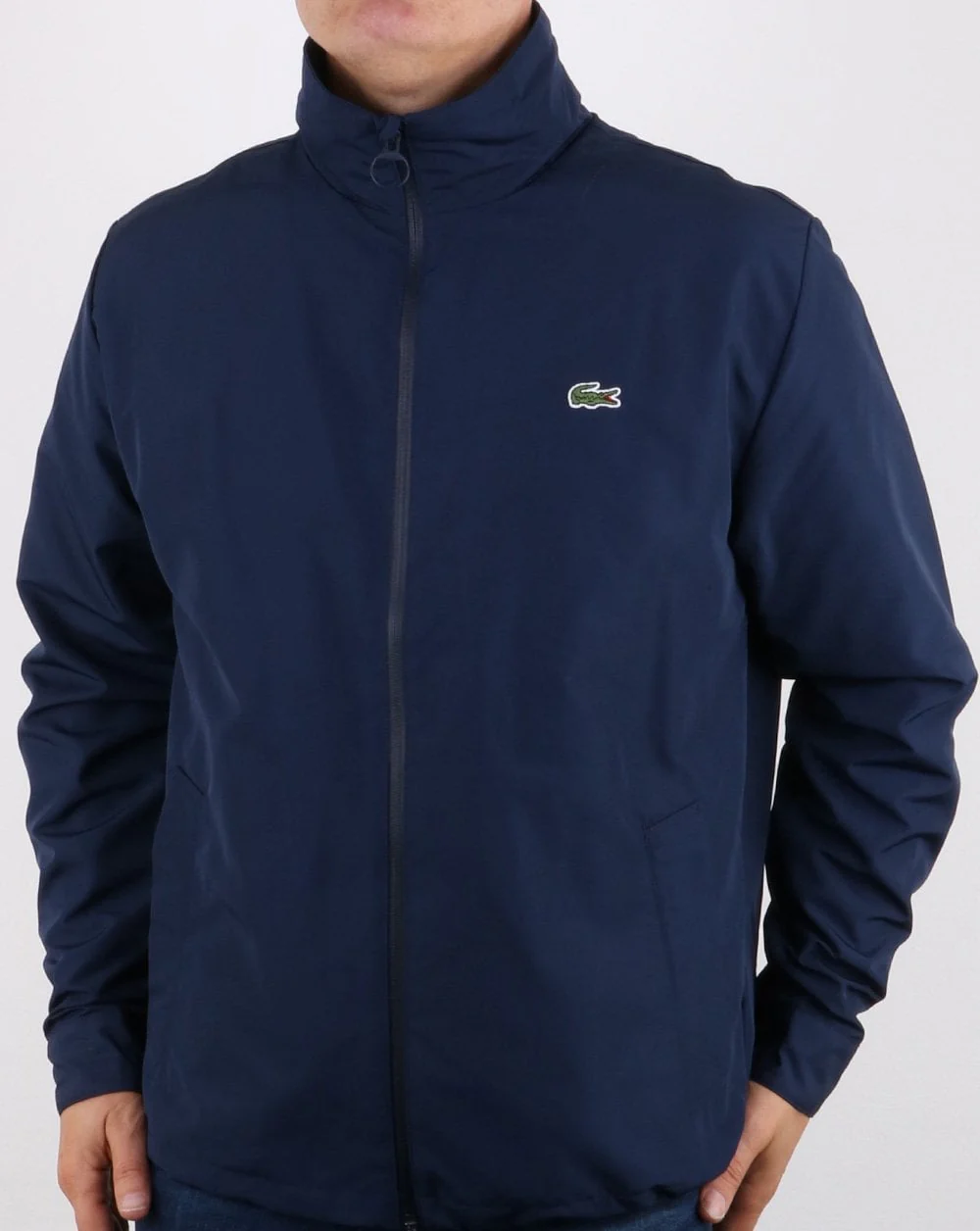 Lacoste Jacket Concealed Hood Navy