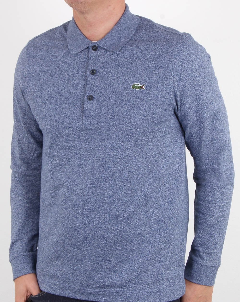 Lacoste Long Sleeve Polo Shirt Merino Jaspe - Image 2