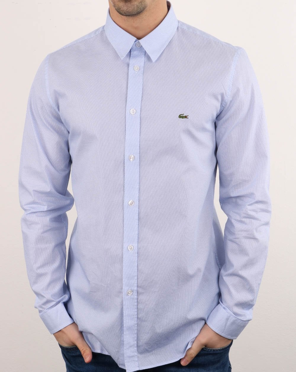 Lacoste Long Sleeve Shirt Light Blue - Image 2