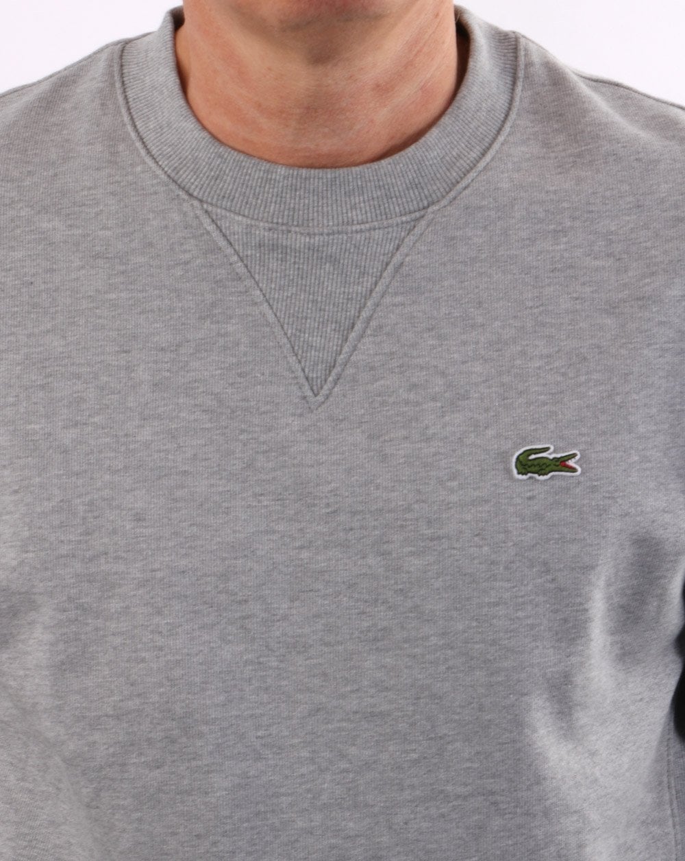Lacoste Organic Cotton Sweatshirt Silver Grey Marl - Image 2