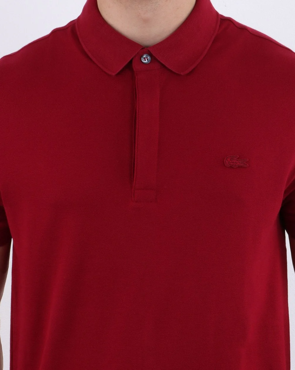 Lacoste Paris Tonal Polo Shirt Burgundy - Image 4