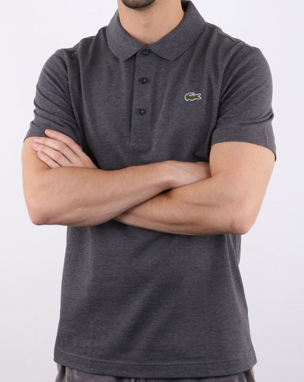 Lacoste Polo Shirt Dark Grey - Image 2
