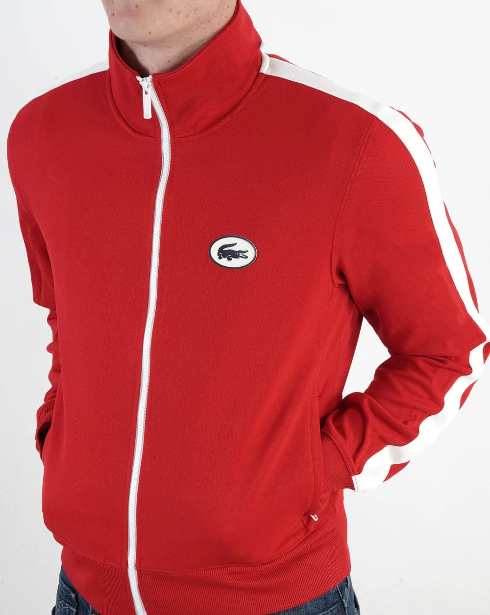Lacoste Retro Track Top Red - Image 2