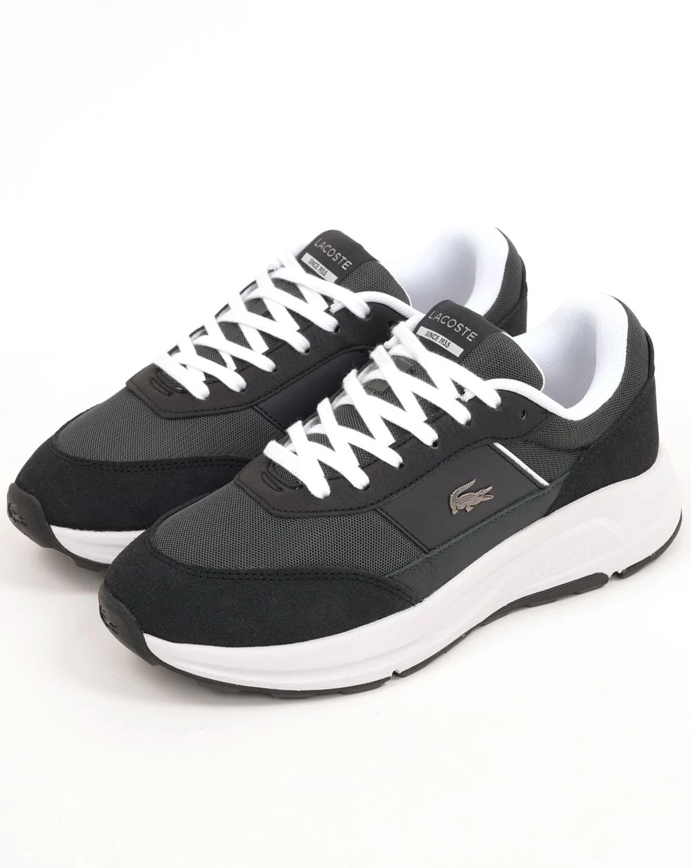 Lacoste Run Set Trainers Dark Grey/Black - Image 4