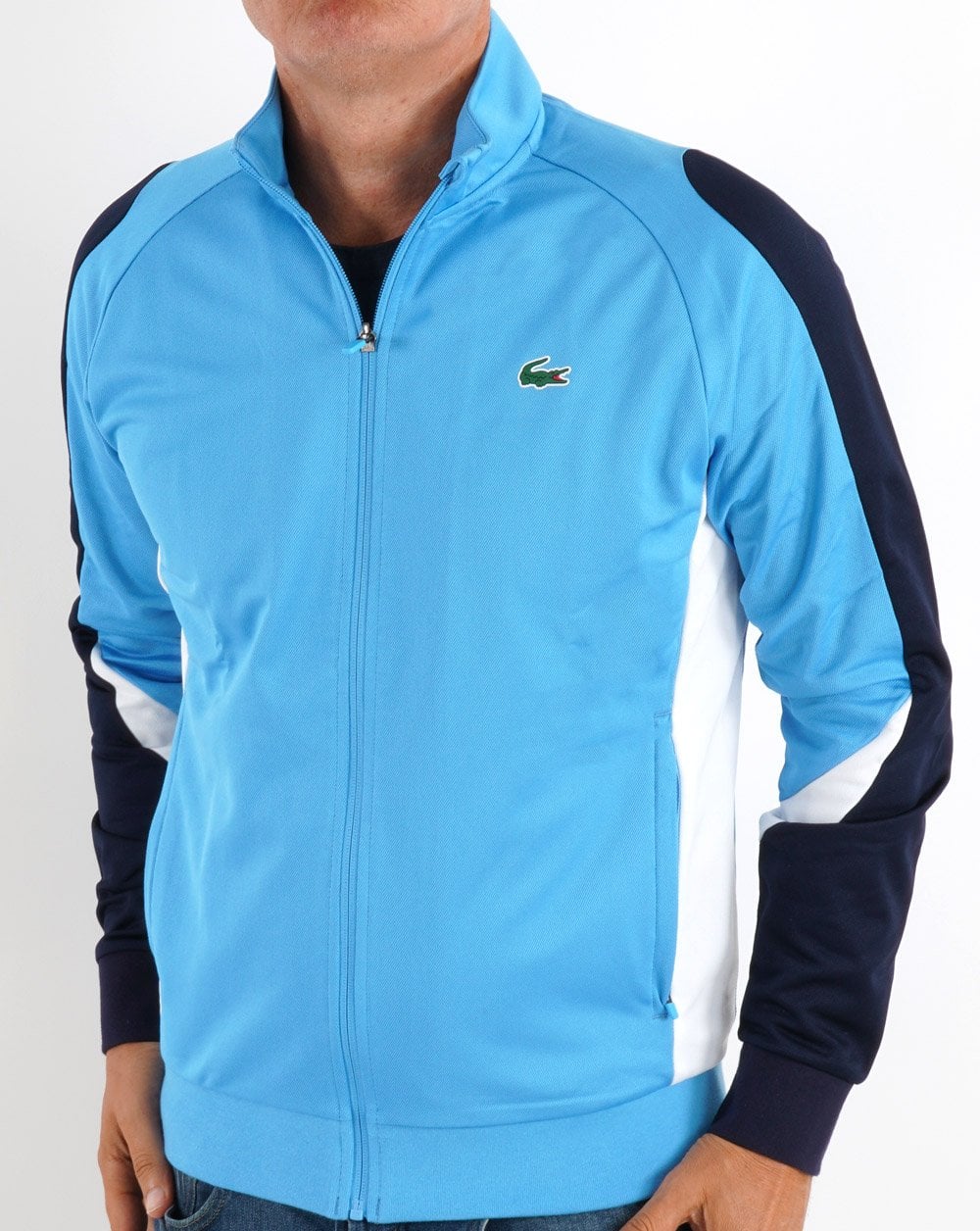 Lacoste Sport Contrasting Track Top Blue/Navy Blue/White - Image 2