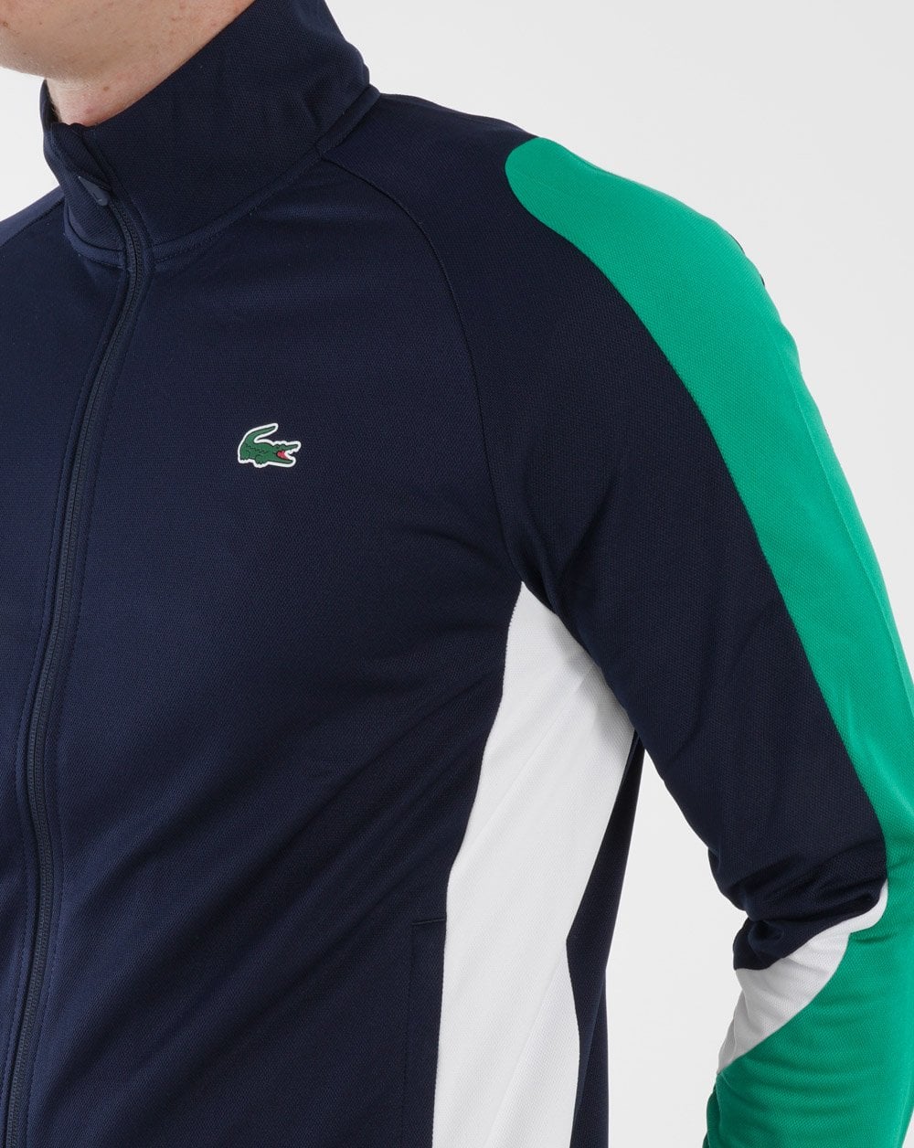 Lacoste Sport Contrasting Track Top Navy/Green - Image 4