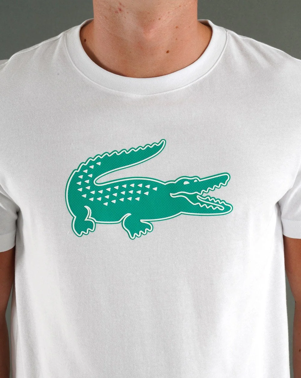 Lacoste Sport Logo T-shirt White/Green - Image 2
