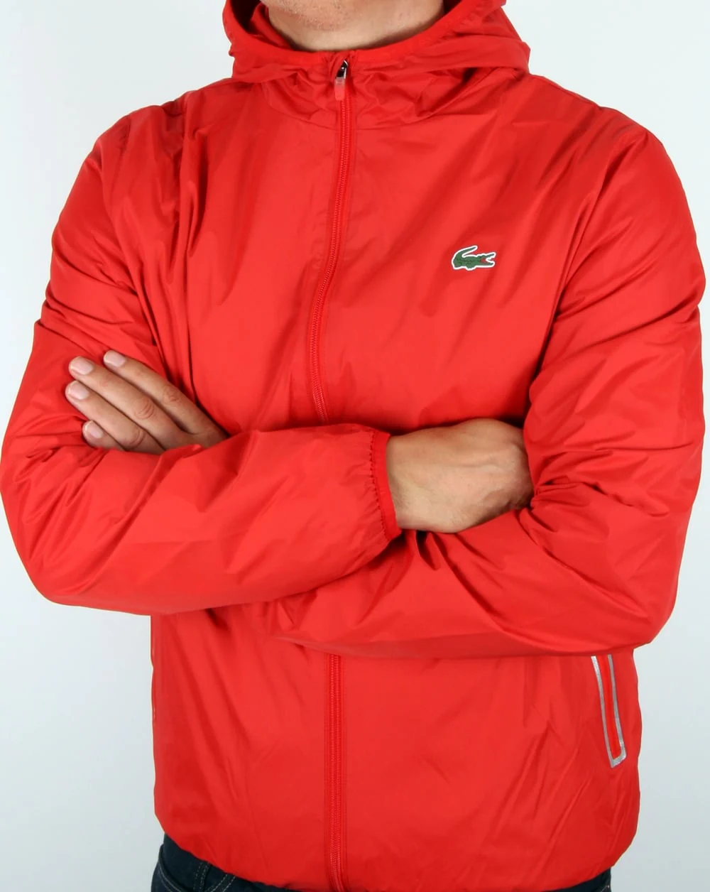 Lacoste Sport Tech Hooded Jacket Corrida Red - Image 3
