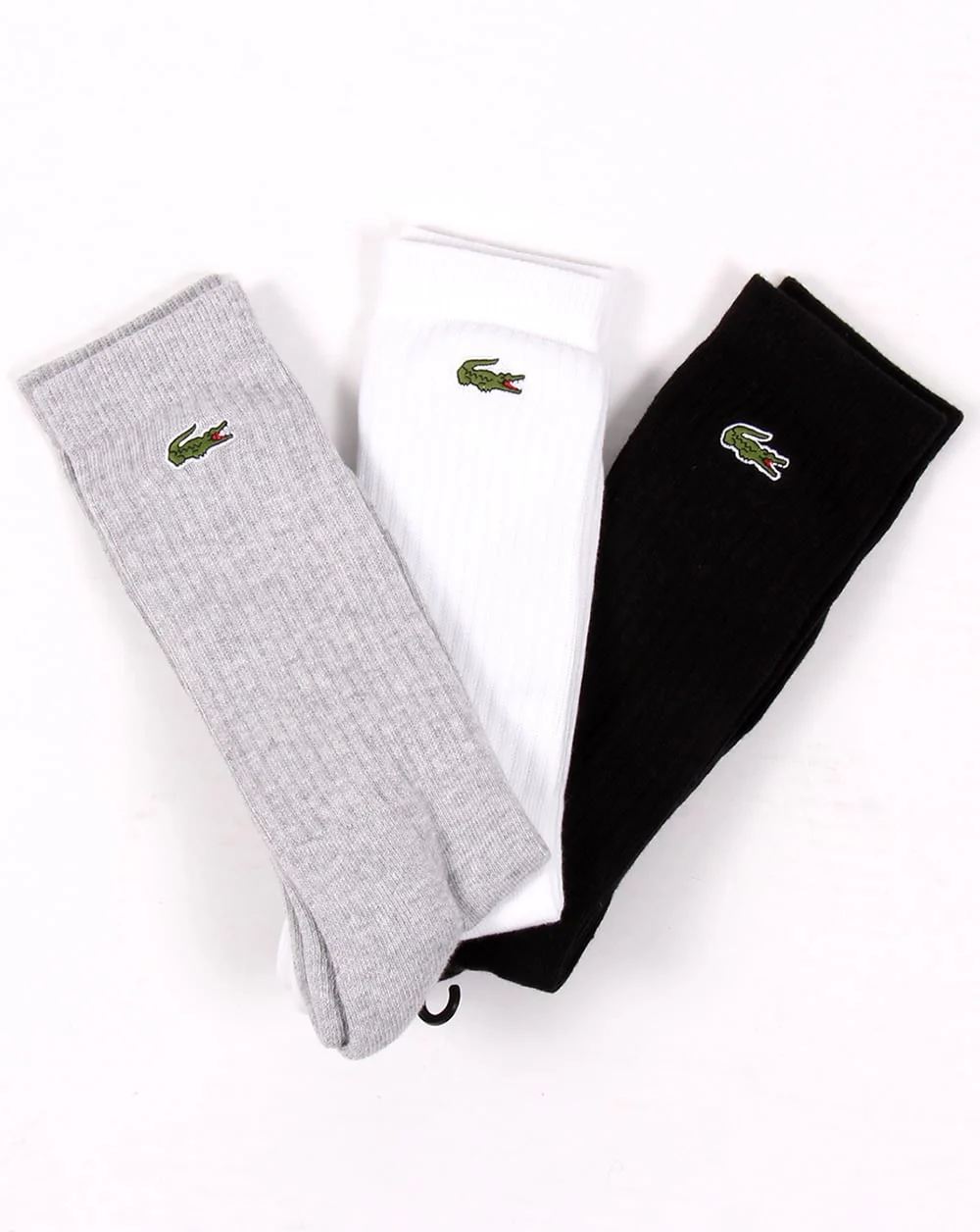Lacoste Sport Tennis Socks 3 Pack White/grey/black - Image 2
