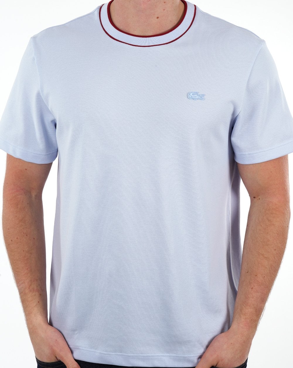 Lacoste Stretch Pique T-shirt Light Blue - Image 3