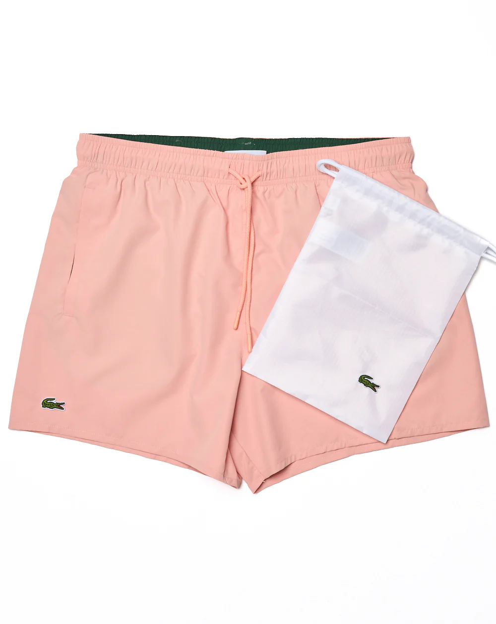 Lacoste Swim Shorts Peach/Green - Image 5