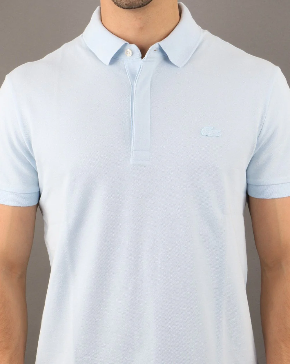 Lacoste Tonal Polo Shirt Ice Blue - Image 4