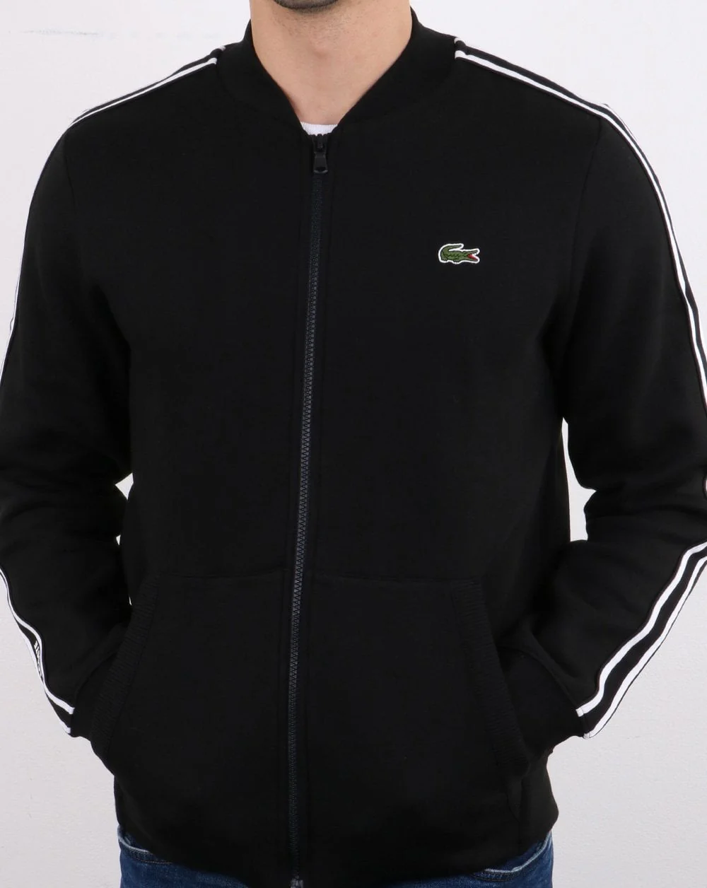 Lacoste Track Top Black/White - Image 4