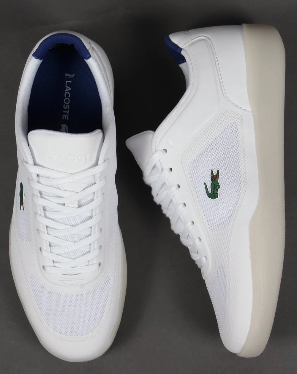 Lacoste Tramline SPM Trainers White/Navy - Image 2
